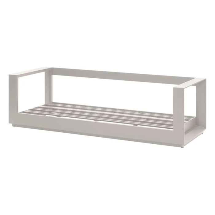 Canapé de jardin "Allure" avoine & beige zebrano 3 places en aluminium et polyester
