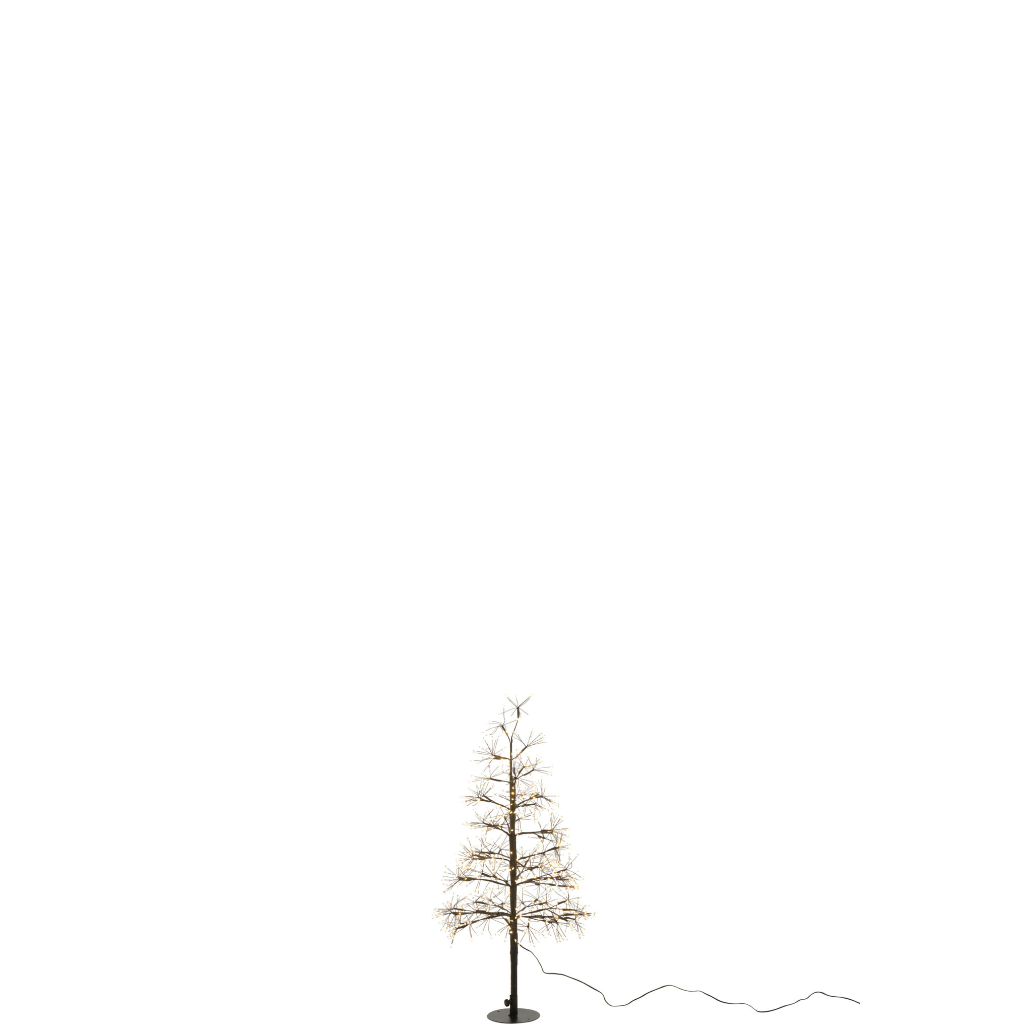 J-Line décoration Arbre - blanc chaud - acier - noir - extra large - LED