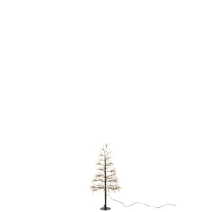 J-Line décoration Arbre - blanc chaud - acier - noir - extra large - LED