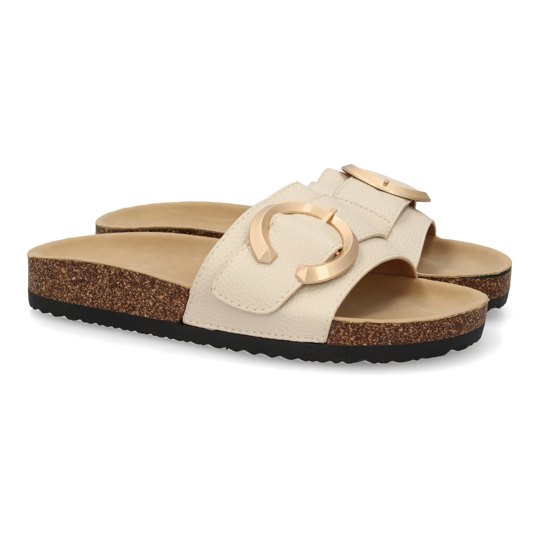 Sandalia plana de mujer, comoda y elegante, diseño moderno con material bio