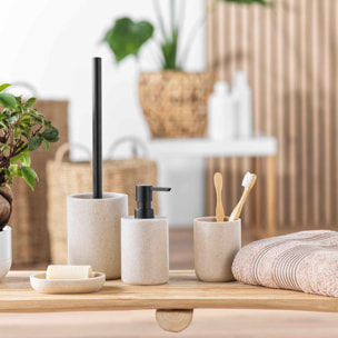 Brosse WC en polyrésine  - Effet granite - Sable