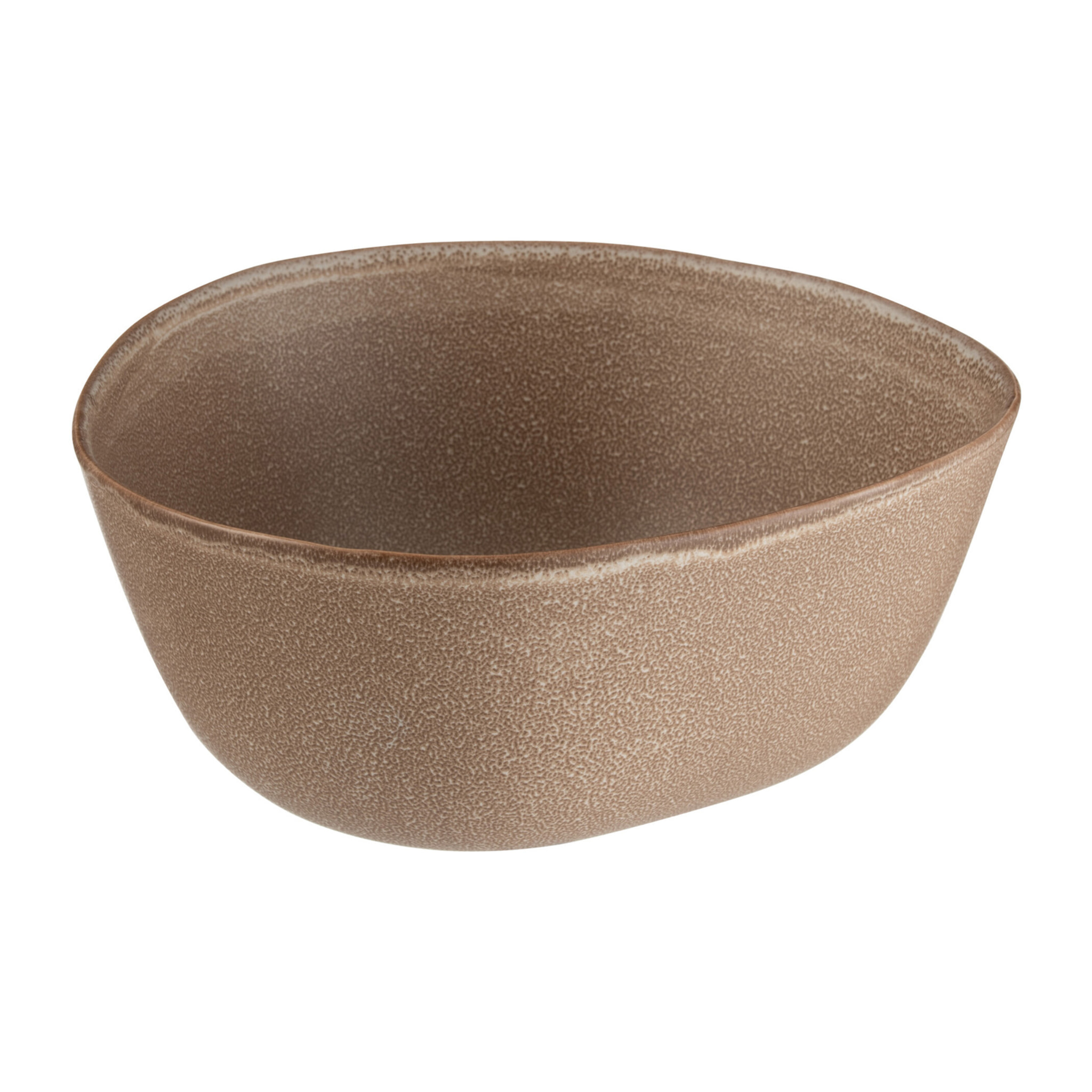 J-Line bol Louise - céramique - cognac - large - 6 pcs