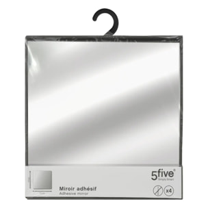 Lot de 4 miroirs carrés adhésifs 30X30