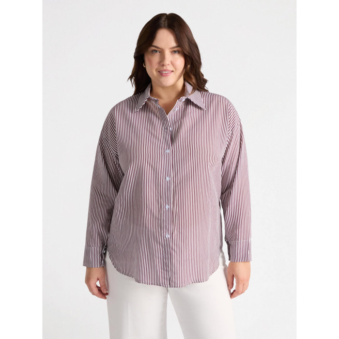 Fiorella Rubino - Camicia a righe - Bordeaux