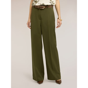 Motivi - Pantaloni palazzo in poliviscosa - Verde militare