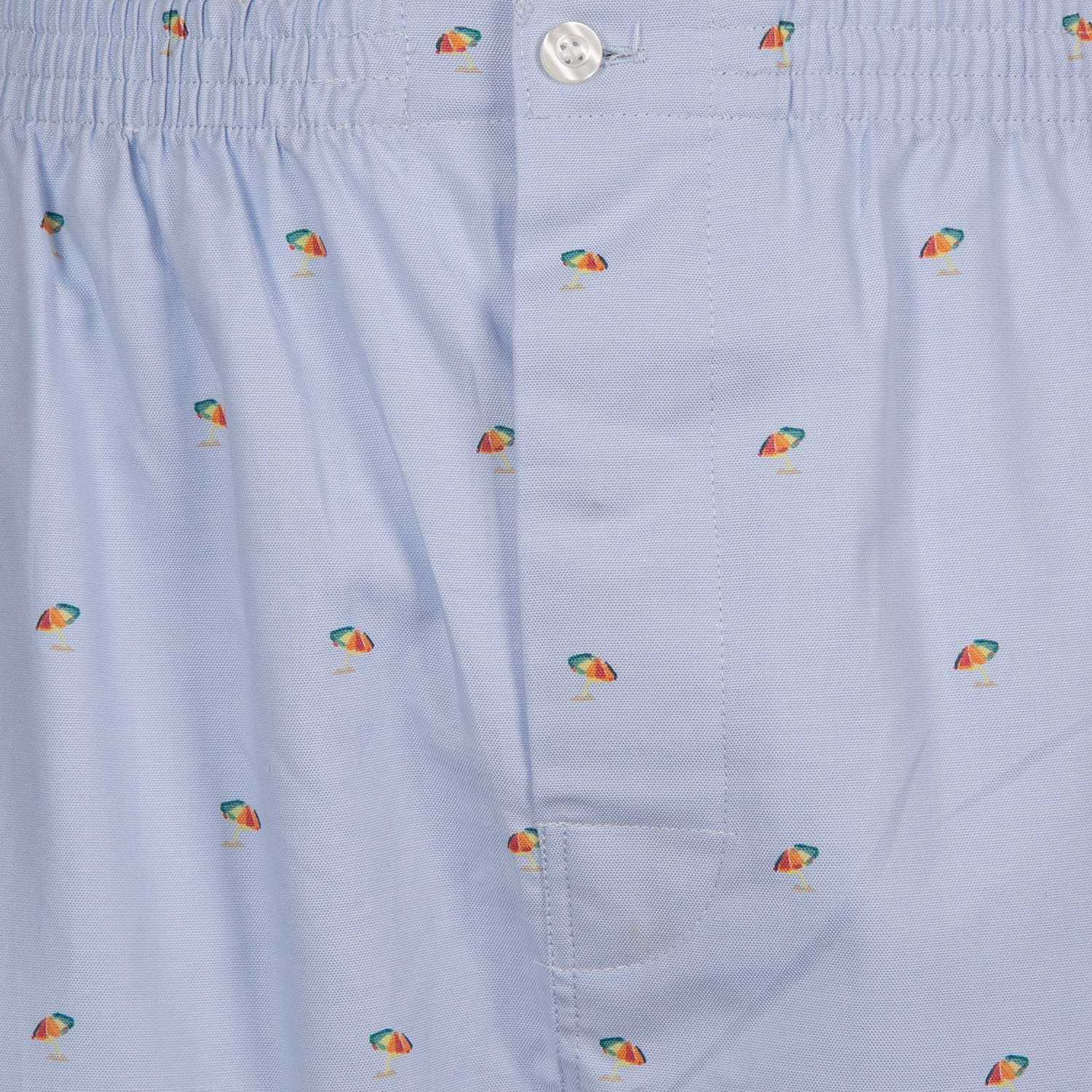 Pigiama leggero UOMO cotone celeste microfantasia ombrelli