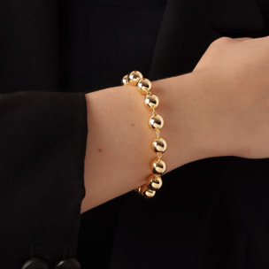 Bracciale a Maxi Bead in Argento 925 placcato Oro Giallo 18Kt