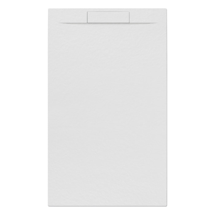 Fusion Receveur de douche 120x80cm en marbre coulé, Blanc (SATFU12080BL)