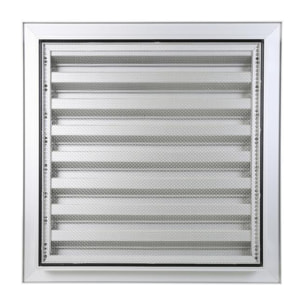 Grille murale à encastrer RENSON F1 anodisé argent moustiquaire inox - 500 x 500 mm - 41155