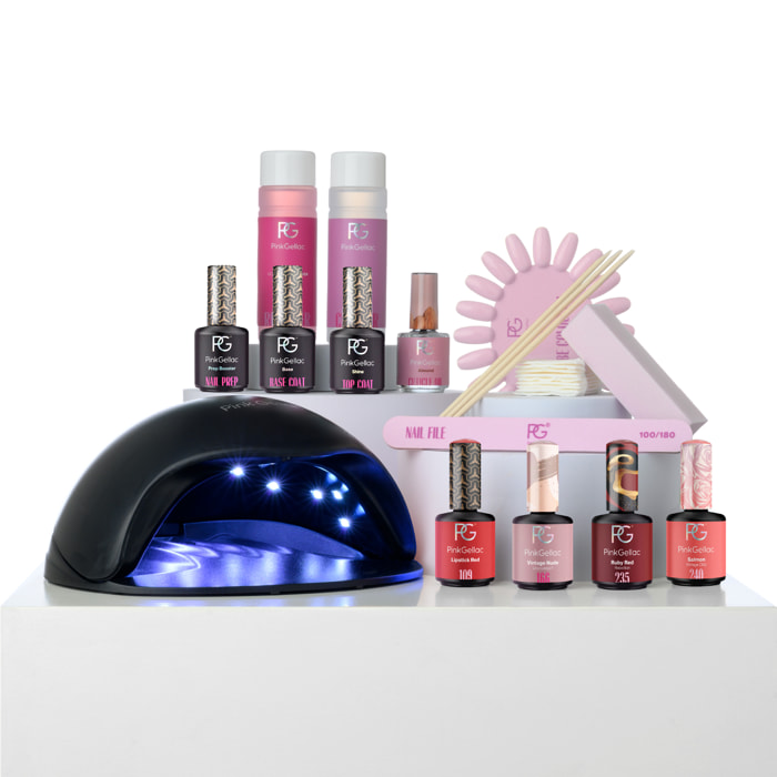 Kit de manucure avec lampe UV LED noir