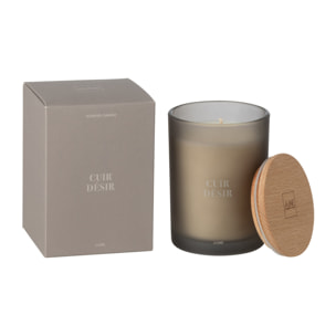 J-Line bougie parfumée Accords Essentiels - Cuir Désir - verre - brun - 38H