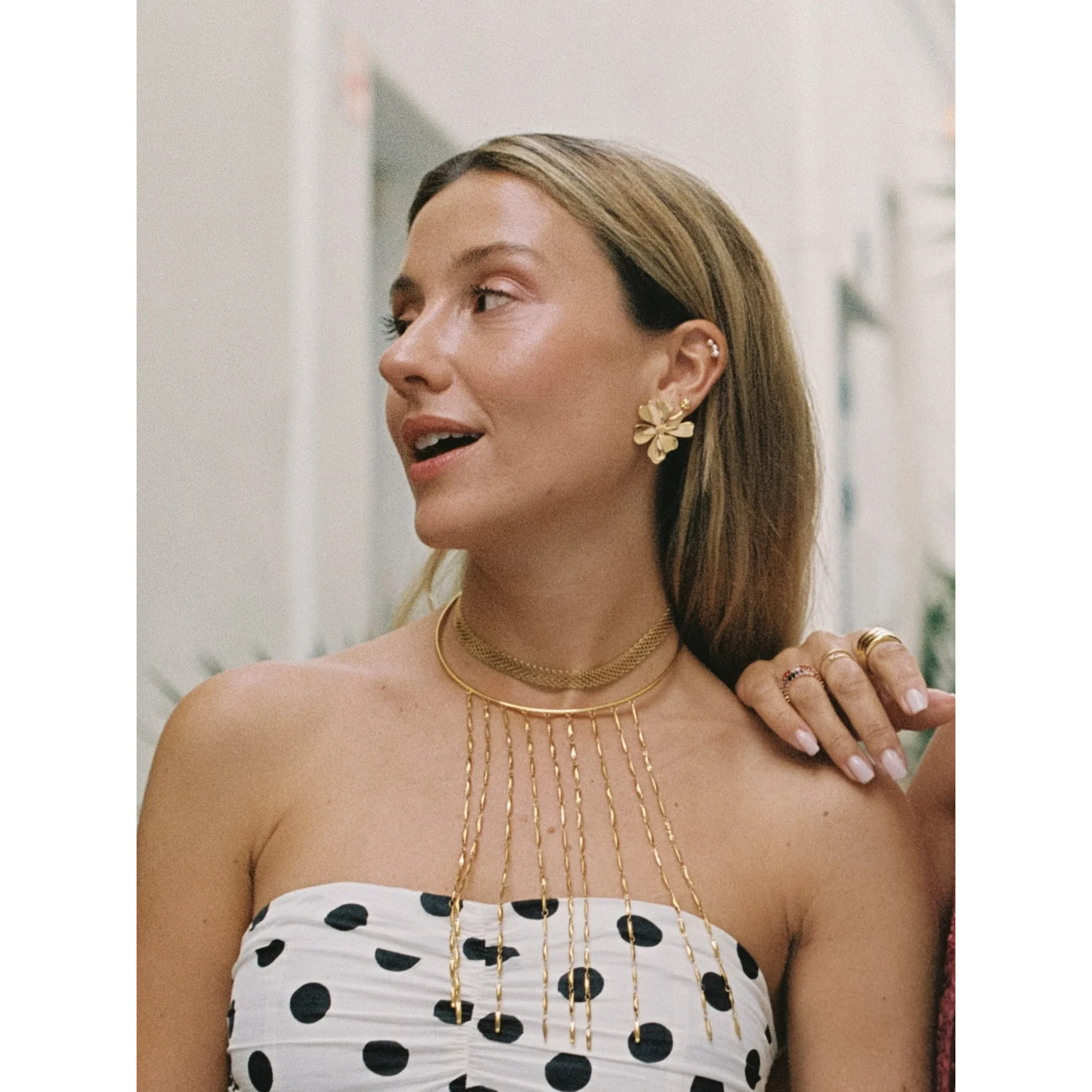 Pendientes Flower Spring Baño Oro