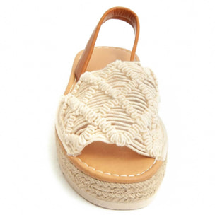 Sandalias de plataforma - Beige - Altura: 3 cm