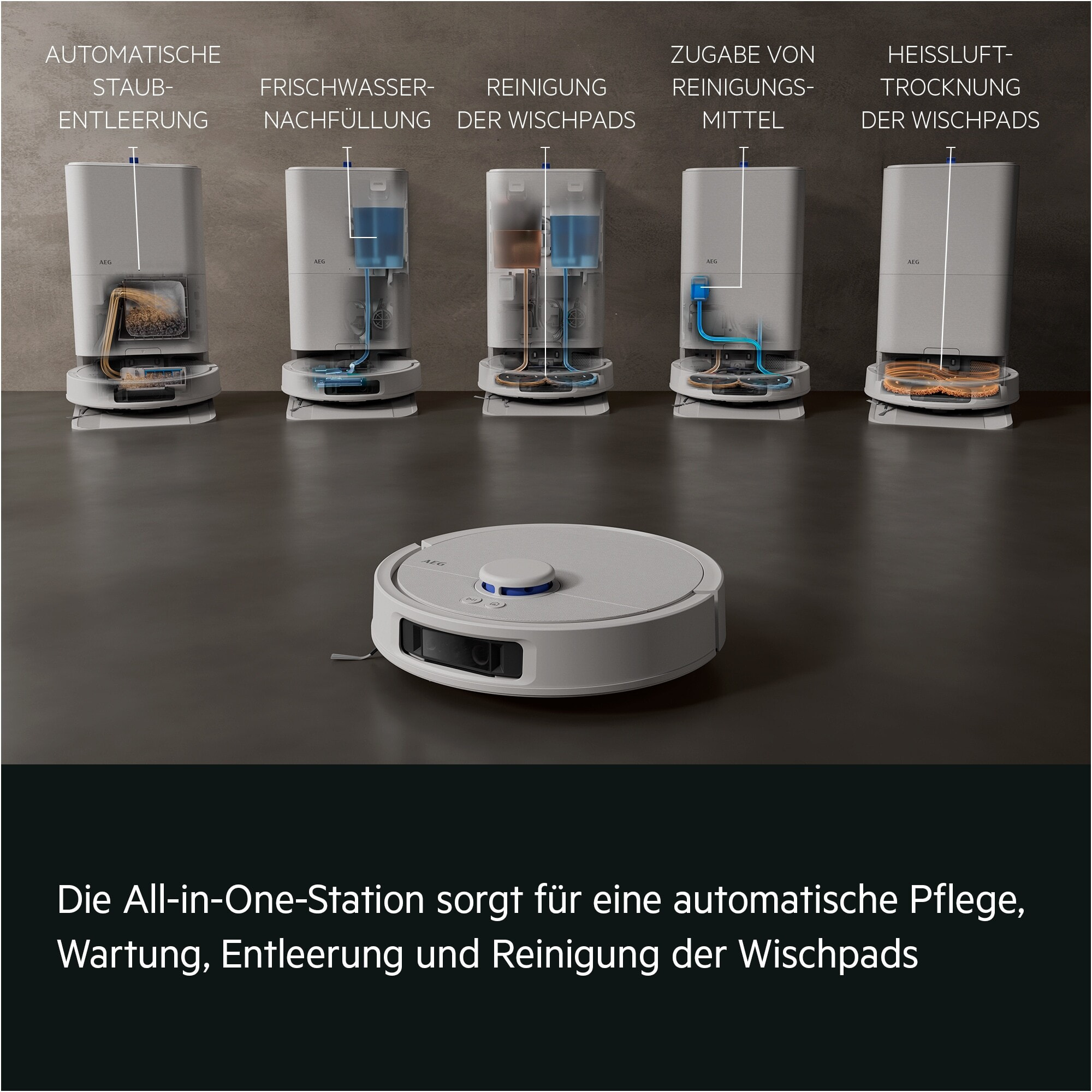 AEG Robot aspirador Serie 8000 Trilobite con 135 min de autonomía AR81UW3SW