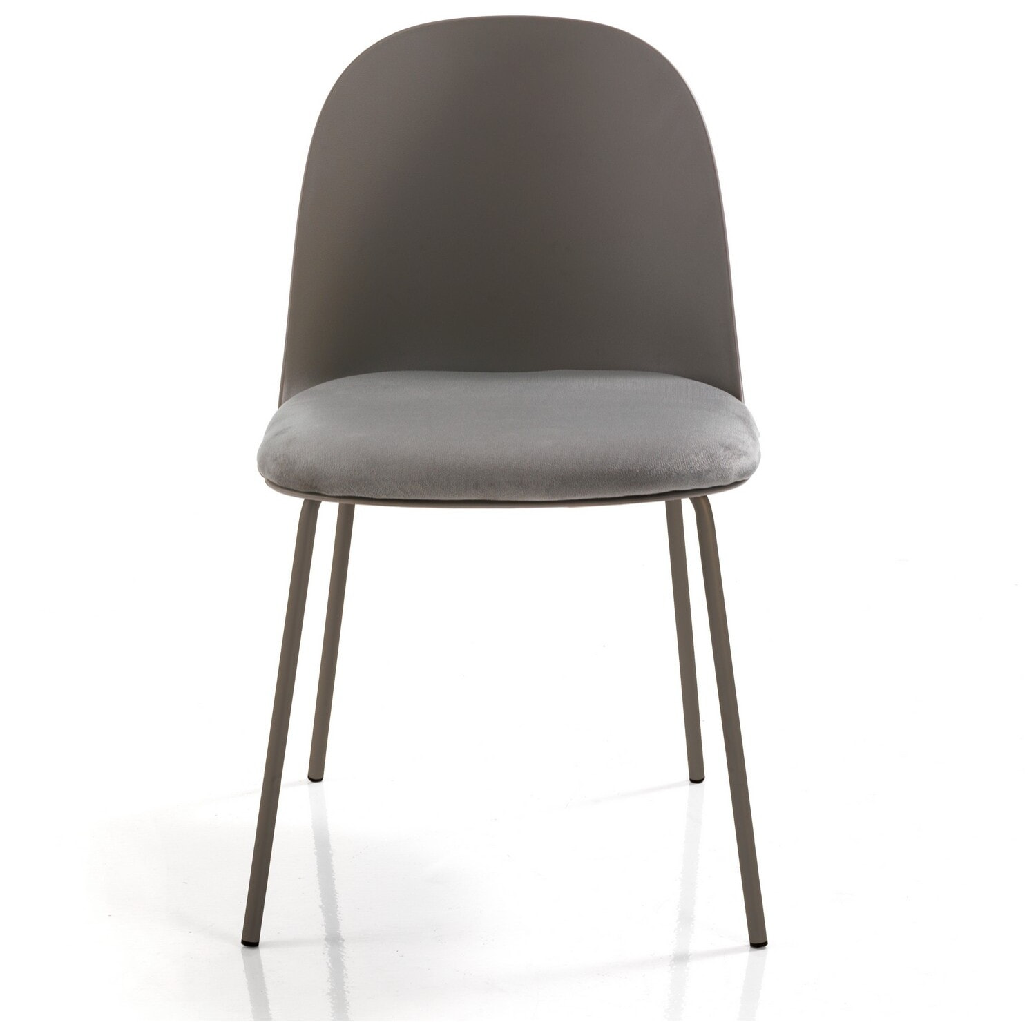 Tomasucci Lot de 4 Chaises CHLOE GRIS FONCÉ