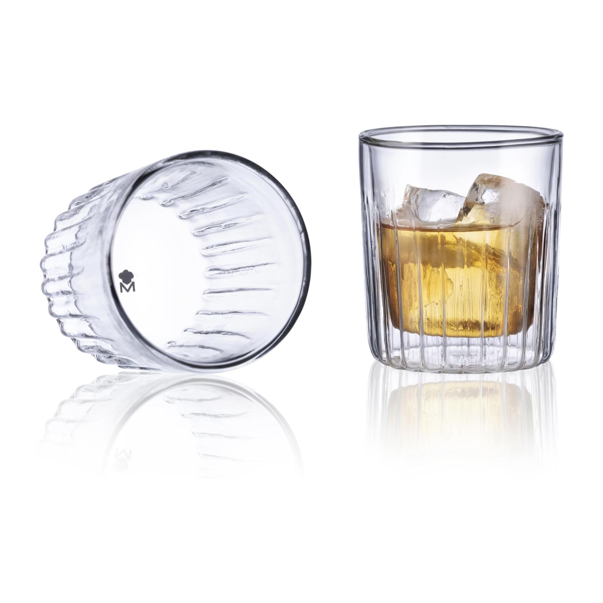 Set de 2 vasos 300ml mixology de doble pared en borosilicato masterpro