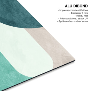 Tableau art geometrique Forme verte Tableau alu Dibond