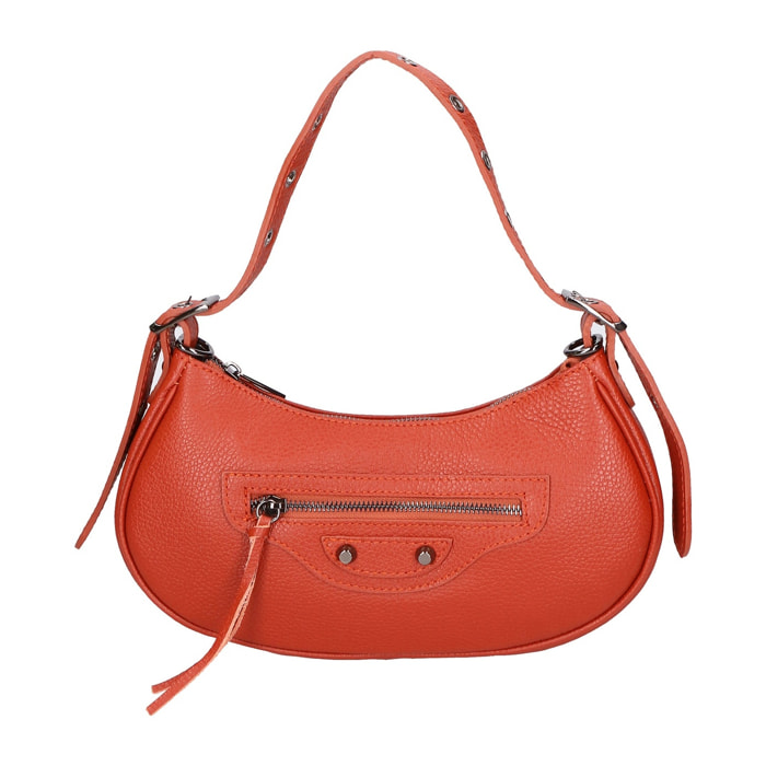 Borsa a spalla da donna - Modello Loredana - Vera pelle - 30.0 x 15.0 x 8.0 cm