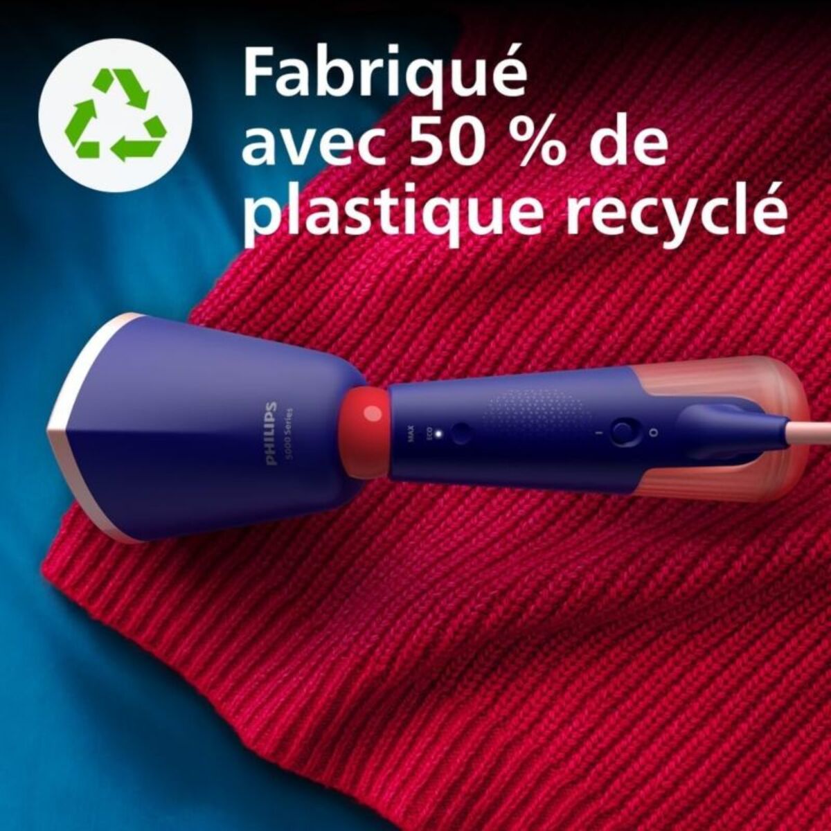 Défroisseur vapeur PHILIPS STH5030/20 Steamer Série 5000 Violet, 35 sec*, 1300W + 2 accessoires