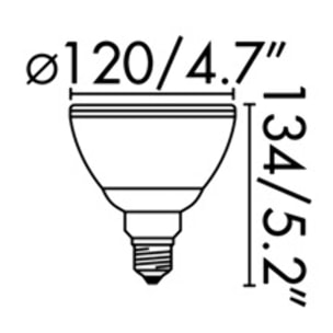 Lampadina PAR38 LED E27 12W 3000K IP65