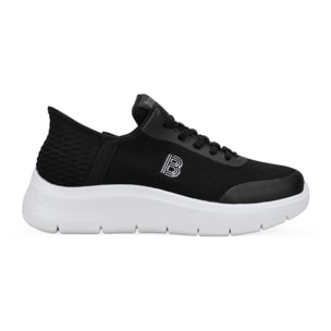 Zapatillas deportivas negras con cordones elásticos
