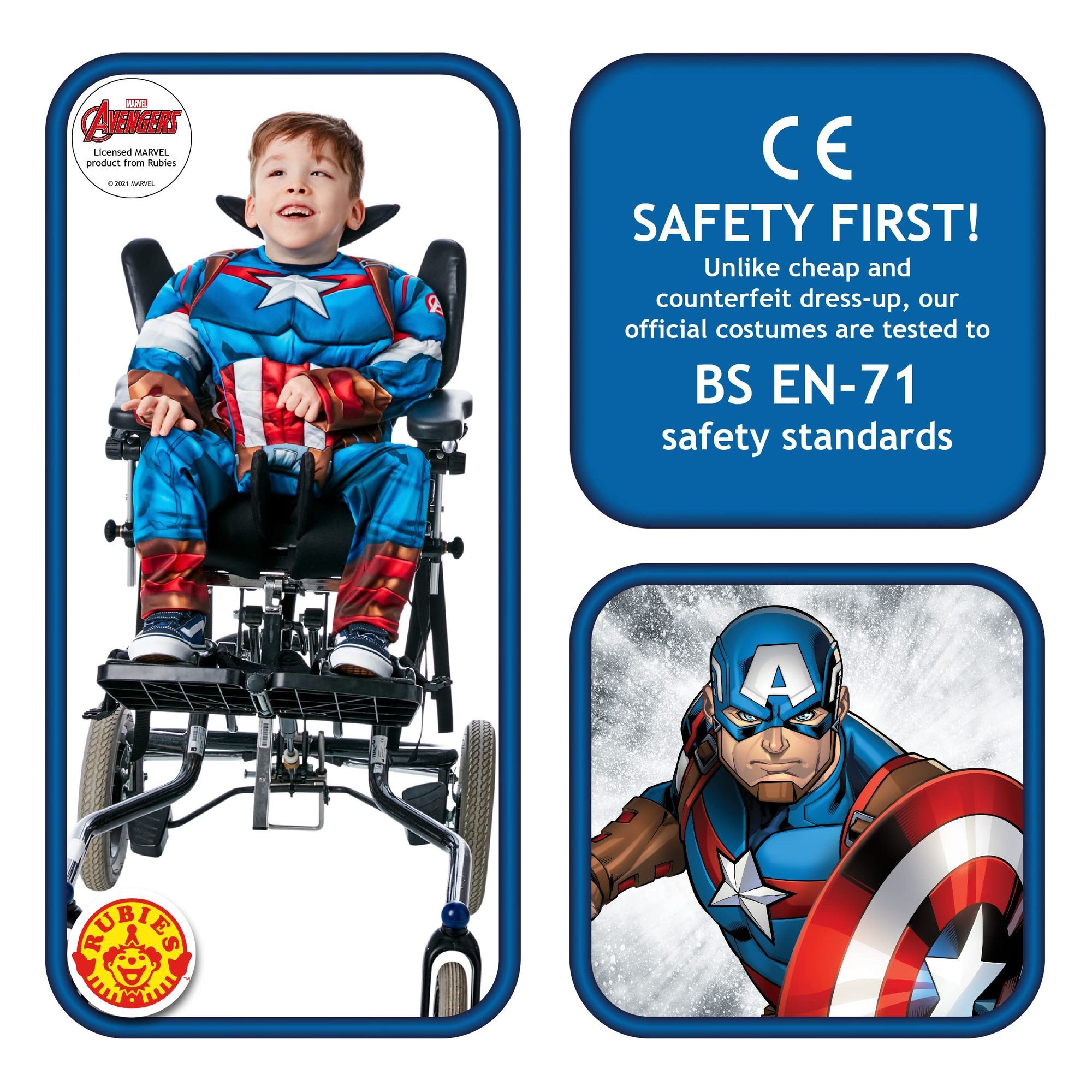 DISFRAZ CAPITAN AMERICA ADAPTIVE INF