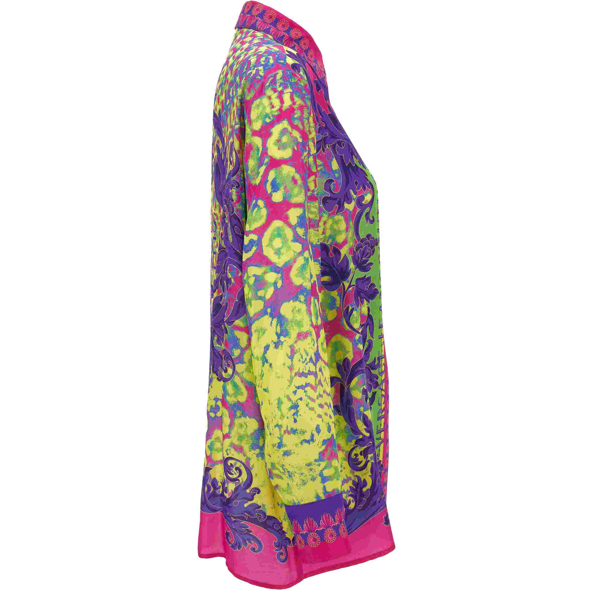Versace Jeans Couture camicia da donna multicolor con stampa animalier barocca