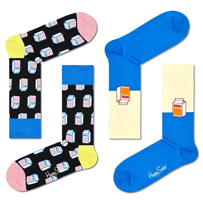 Pack de 2 calcetines blanco y negro Happy socks