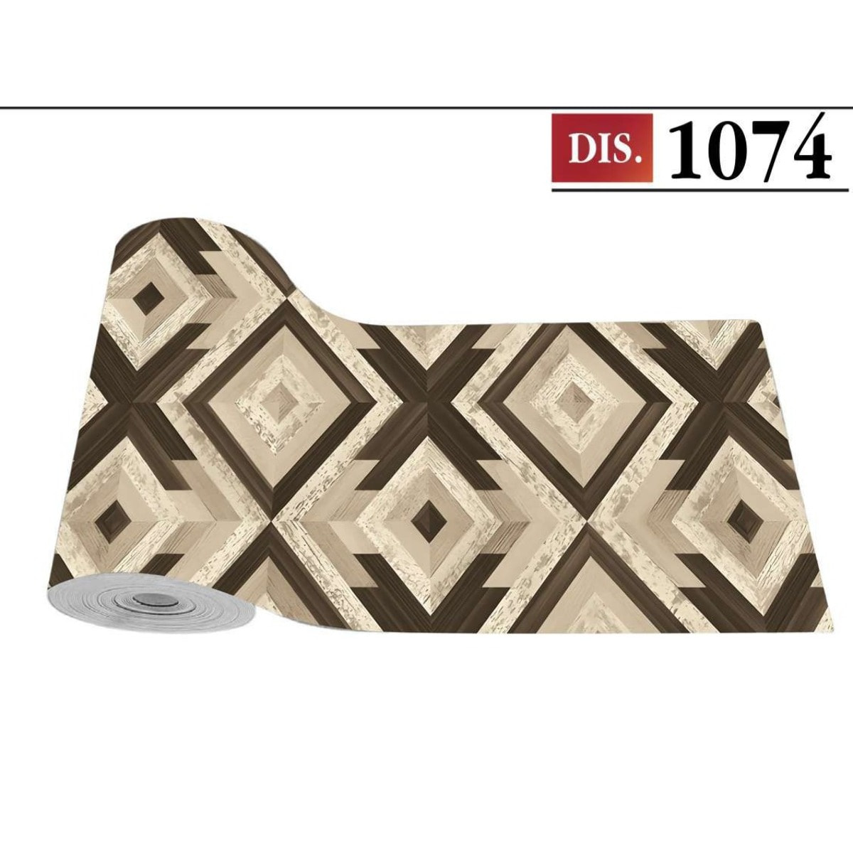 CASSESE HOME Passatoia/Tappeto Bordato in Poliestere con Retro Antiscivolo in PVC Made in Italy_Dec.1074