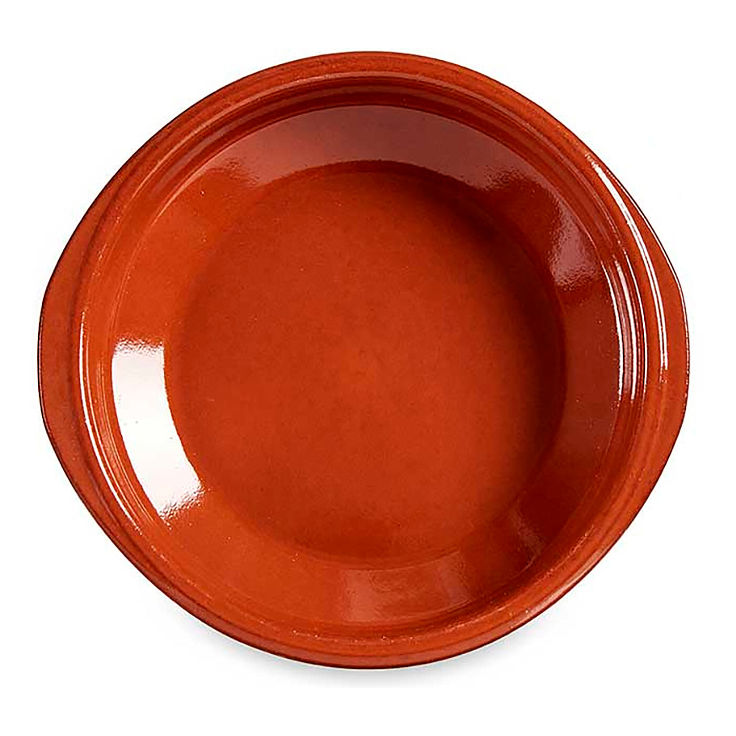 Cazuela redonda de cerámica refractaria. 18 cm diámetro.