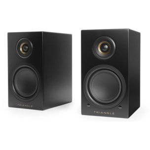 Enceinte bibliothèque active TRIANGLE LN01A ELARA NOIR MAT X2