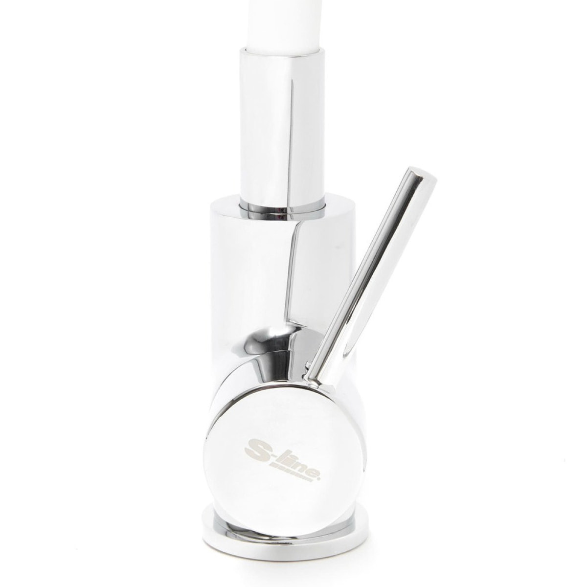 mitigeur cuisine à mémoire de forme, 2 types de jet mousseur ou douchette, courbe en silicone blanc (SIKOBSLPRO290B2F)