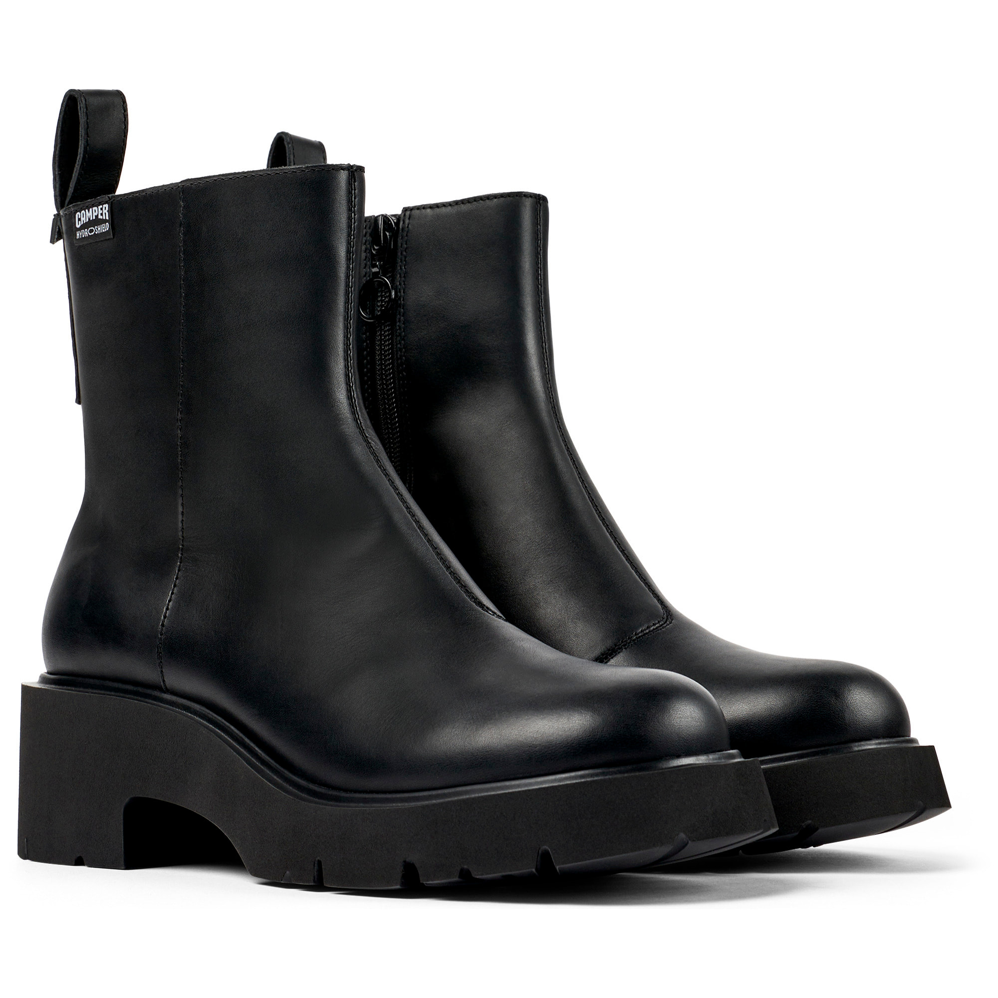 Botines - CAMPER Milah - Negro - Cuero liso