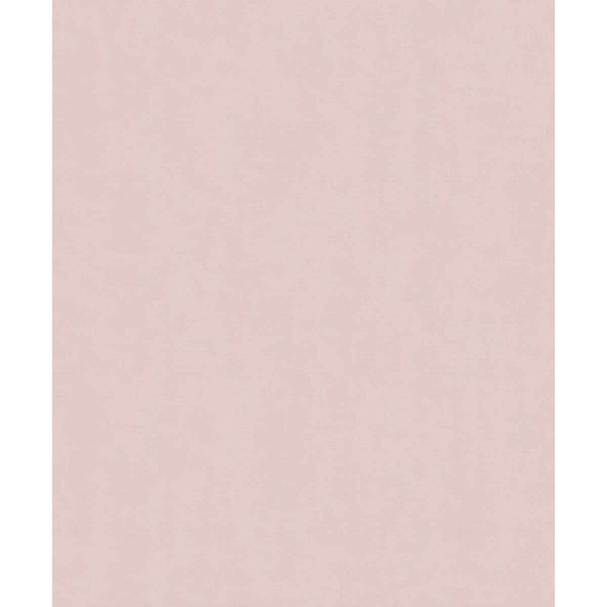 Papier peint uni effet toile lin rose poudré