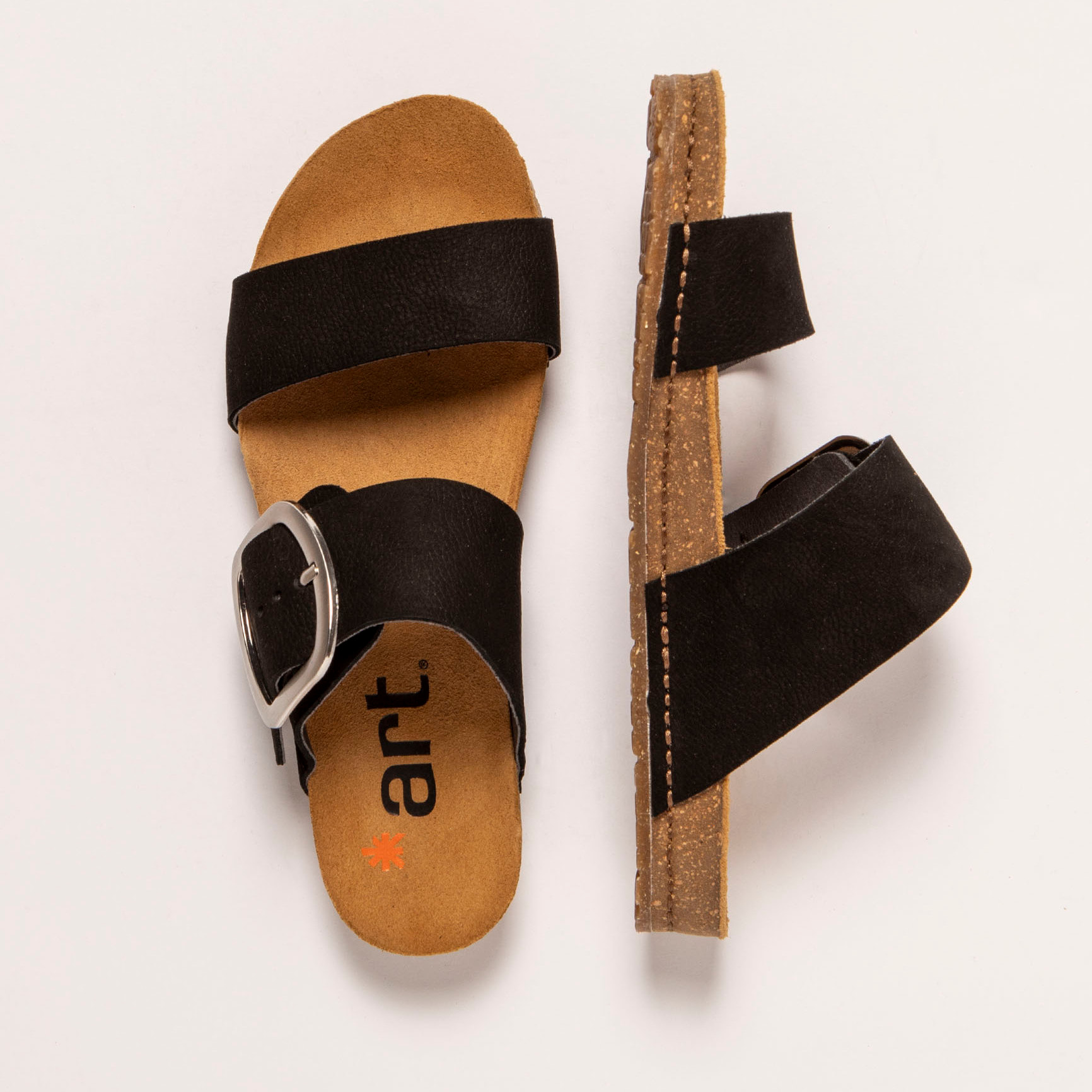 Sandalias 0175 NOBUCK BLACK/ CRETA color Black
