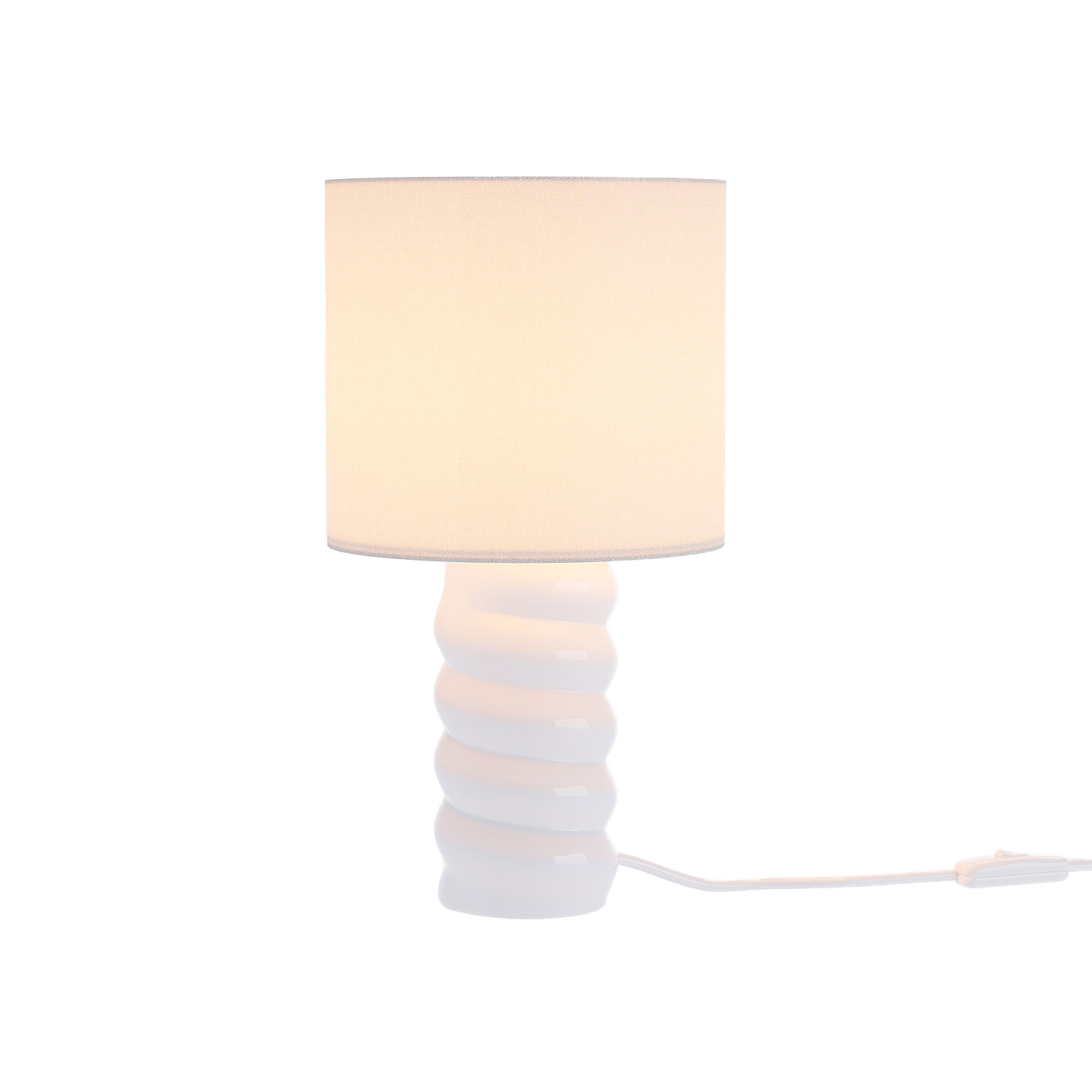 Lampe à poser en céramique et tissu