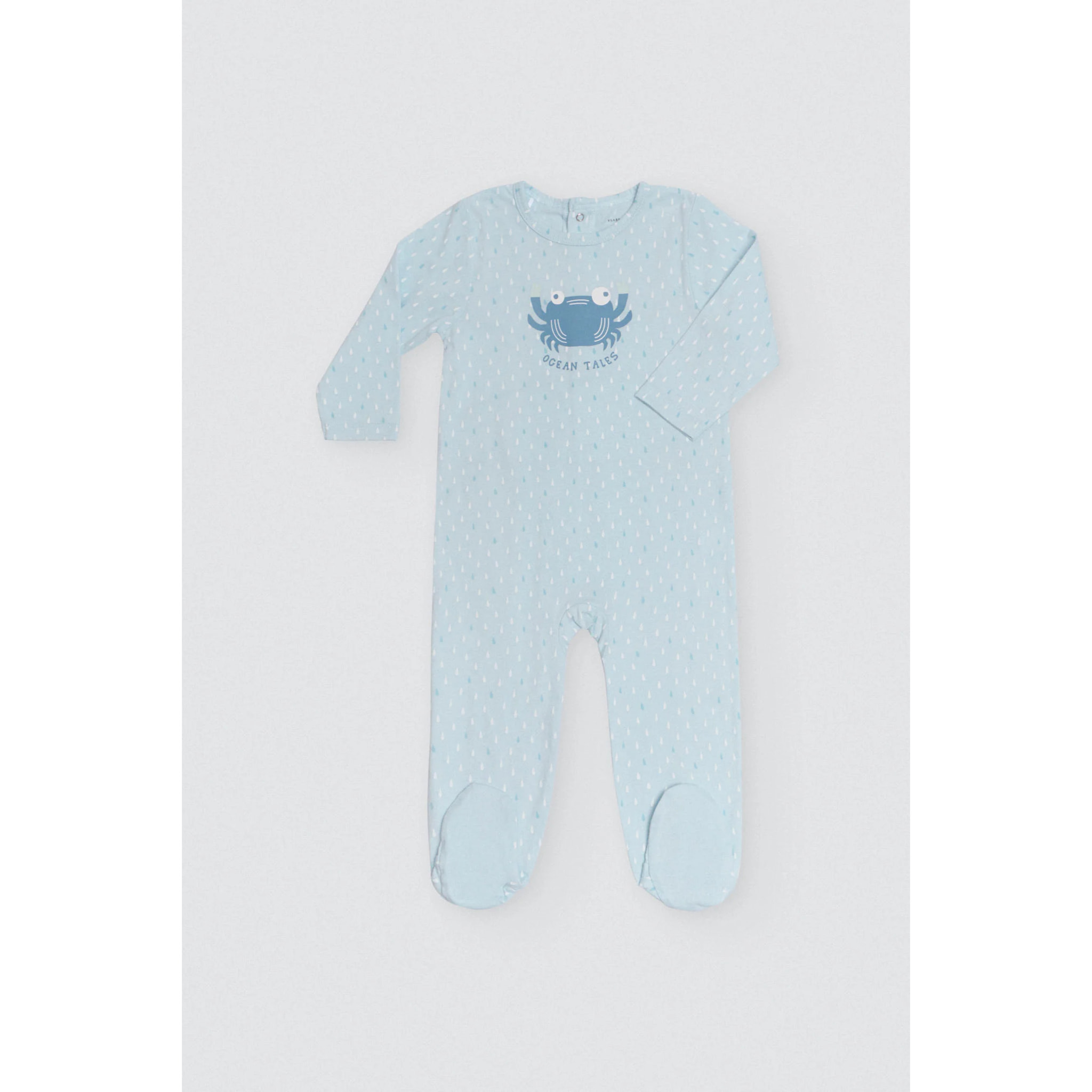 Tutina per neonato Ocean Tales manica lunga blu