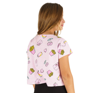 Camiseta de niña rosa