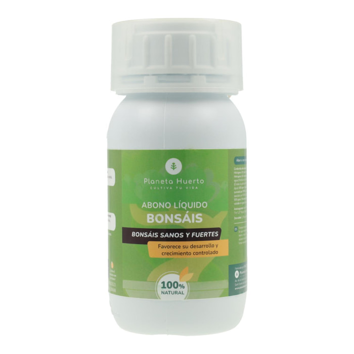 PLANETA HUERTO | Abono Líquido Bonsáis 250 ml: Fertilizante Líquido - Abono Especializado para el Desarrollo Saludable y Equilibrado de Bonsáis con Nutrición Específica