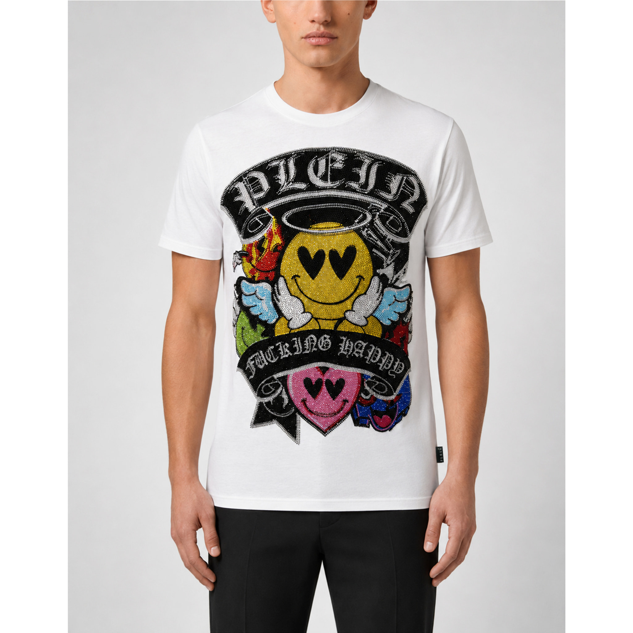 PHILIPP PLEIN T-shirt girocollo a maniche corte SMILE