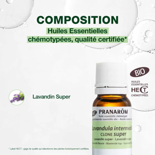 Pranarom - Huile Essentielle de Lavandin super - Bio - 10 ml