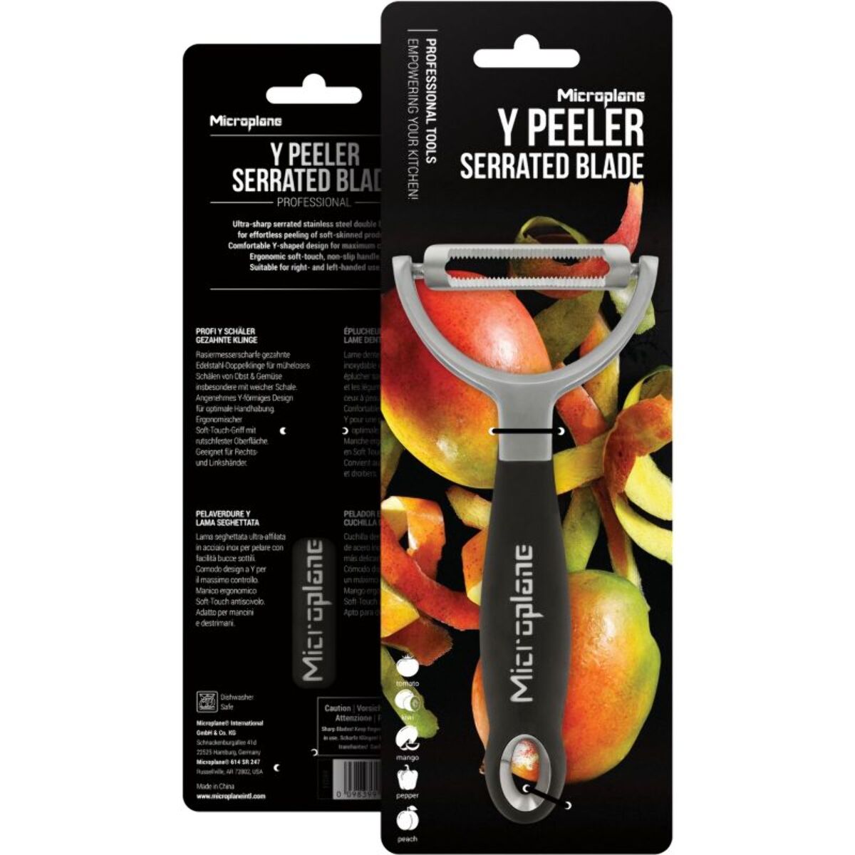 Eplucheur MICROPLANE Professional Y Serrated Black