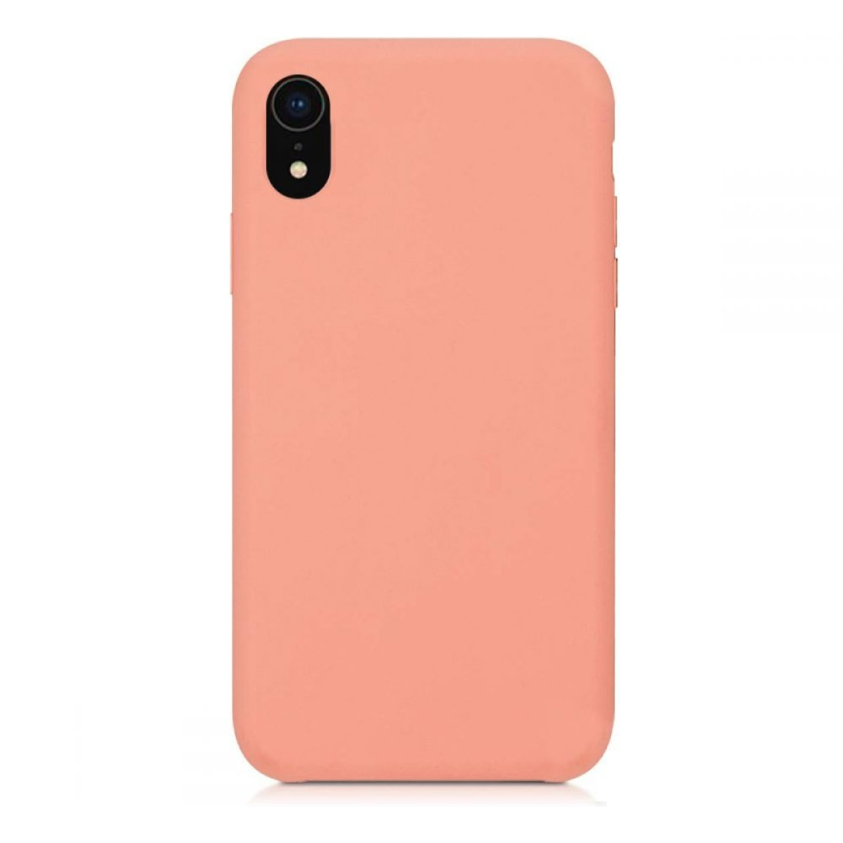 Coque iPhone Xr Silicone Liquide toucher doux, Anti Chocs Corail