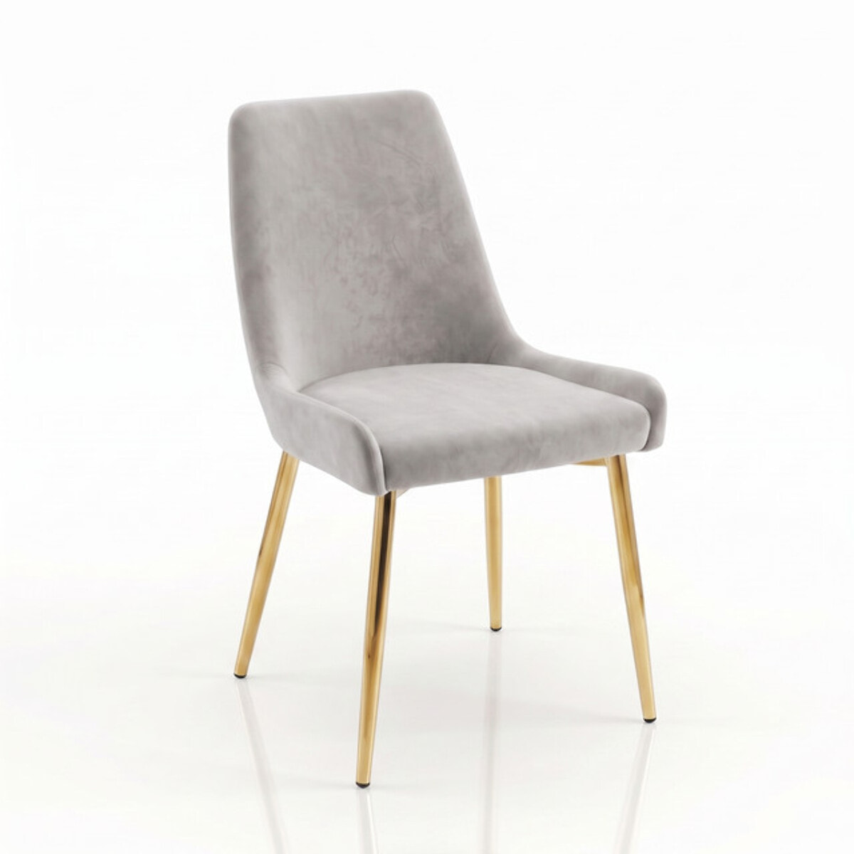 Sedia Imbottita in Effetto Velluto con Gambe Oro, Design Moderno ed Elegante per Sala da Pranzo, Cucina, Soggiorno, Studio e Ufficio