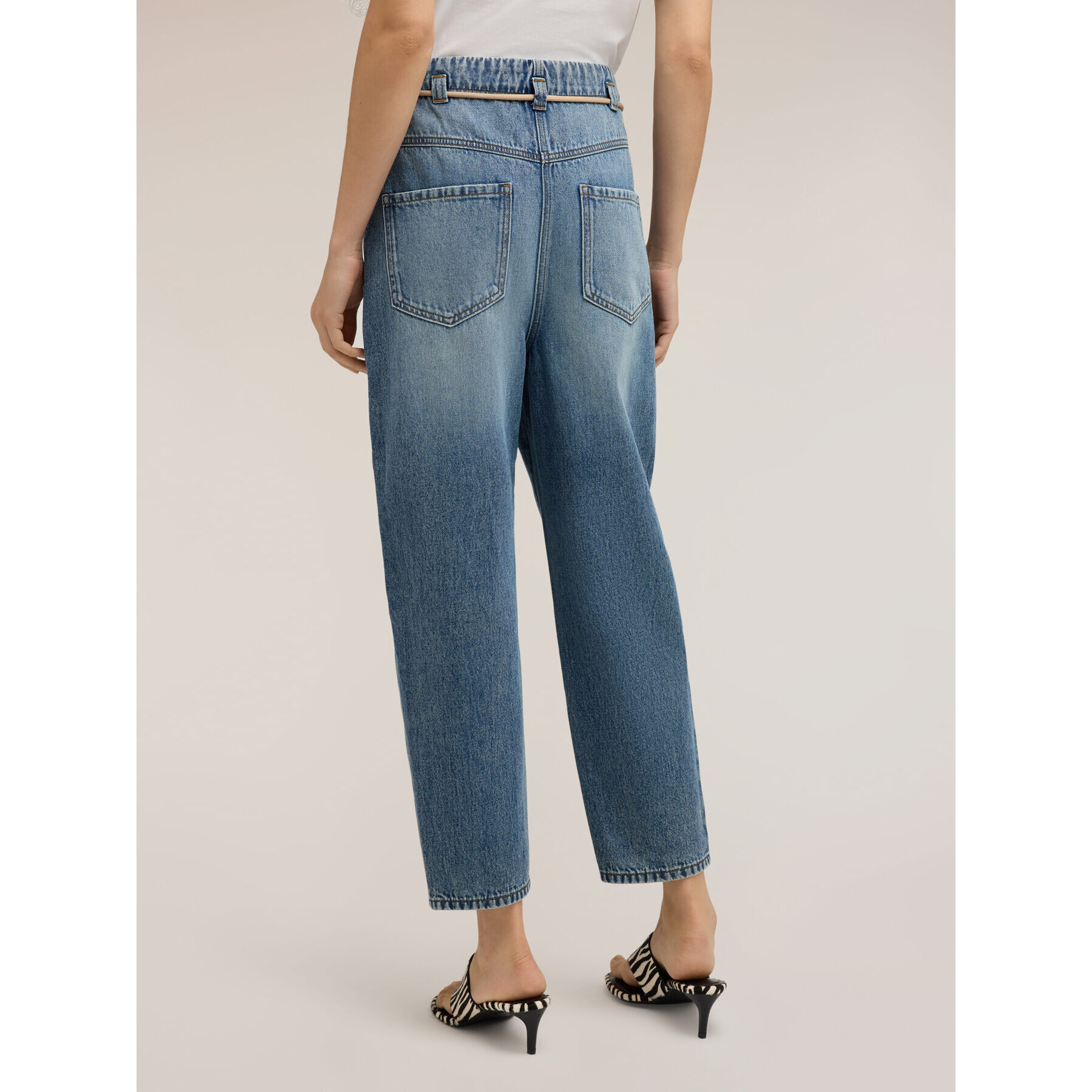 Motivi - Jeans boyfriend con cordón - Light - blue