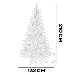Boho - Albero di Natale con pigne in PVC ø132x210H cm, 1053 Punte