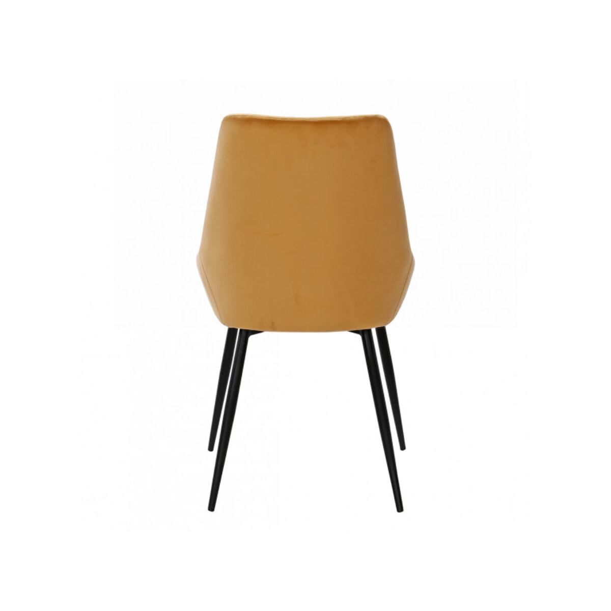 Chaise en velours avec piètement métal noir - MONDO