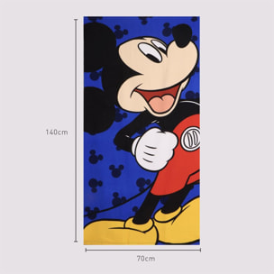 Toalla Microfibra de Mickey Mouse - 70x140x1 cm - Color:Rojo