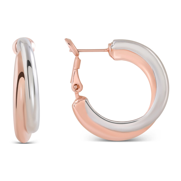 Pendientes acabados en oro rosa de 18K