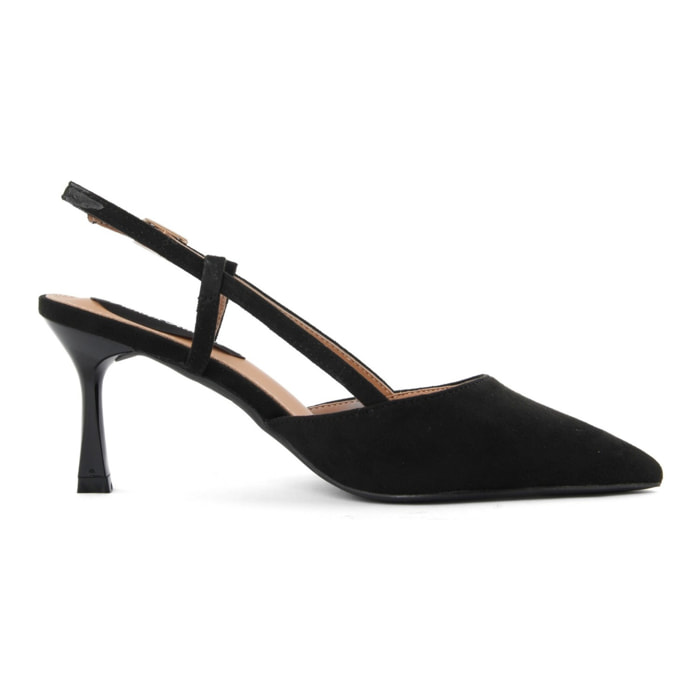 Slingback Donna colore Nero-Altezza tacco:8cm